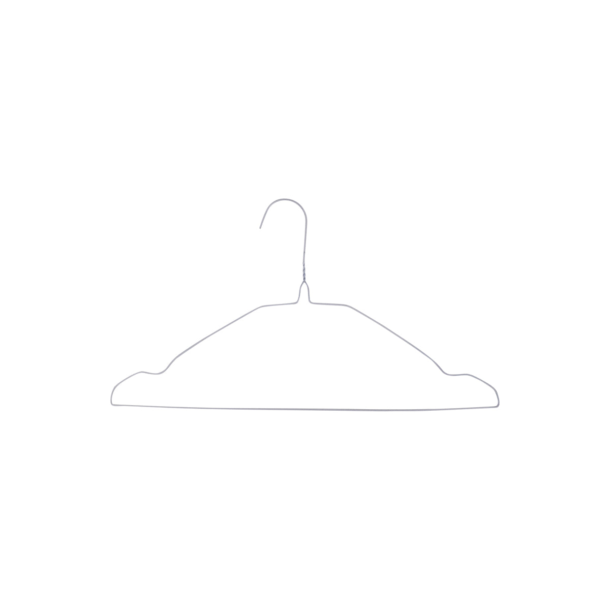 MK-43 - Wit - Metalen Kledinghangers met Inkeping 1.8mm dikte wit