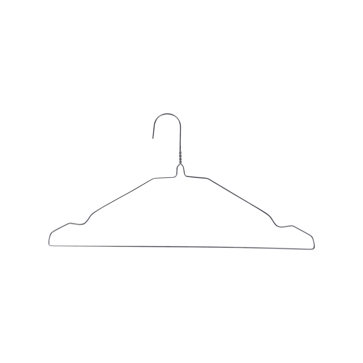 MK-43 - Zilver - Metalen Kledinghangers met Inkeping 2.2mm dikte